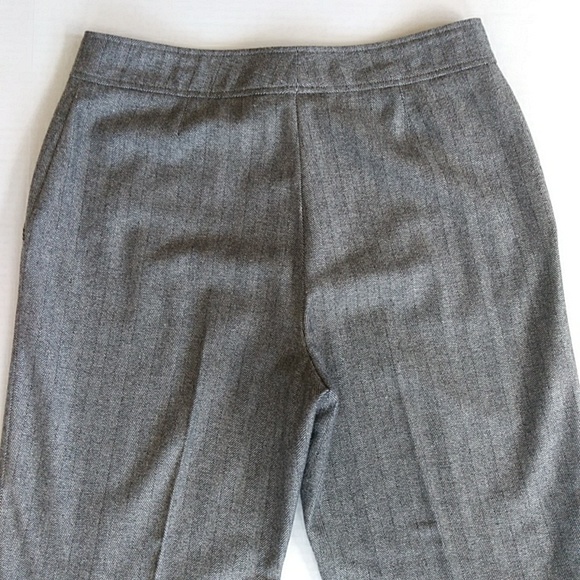 Valerie Stevens Striped Woolmark Blend Trouser Dress Pants 12 Gray Black White - Picture 6 of 16